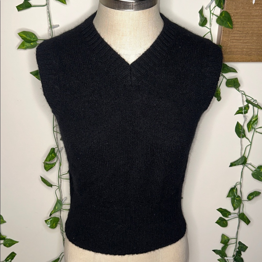 Label Of Graded Goods L.O.G.G H&M 100% New Wool Black Sweater Vest